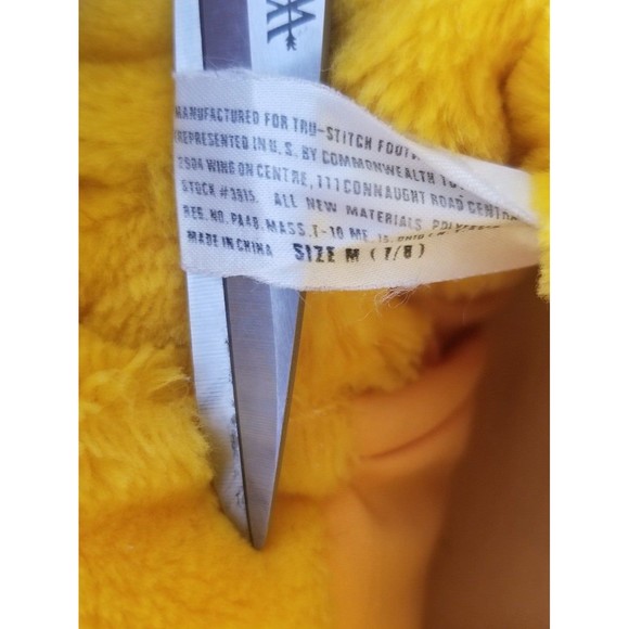 Vintage 80s 1981 Garfield cat comic cartoon house Slippers yellow M 7 8 - Picture 7 of 8